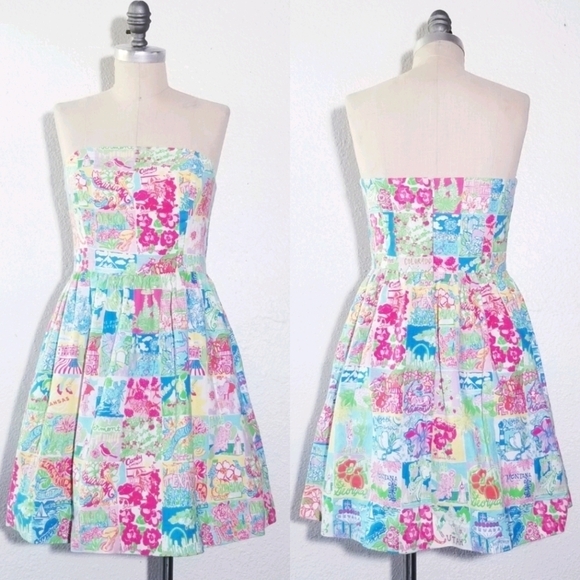 LILLY PULITZER Lottie State of Mind Patchwork Dres - Picture 5 of 12